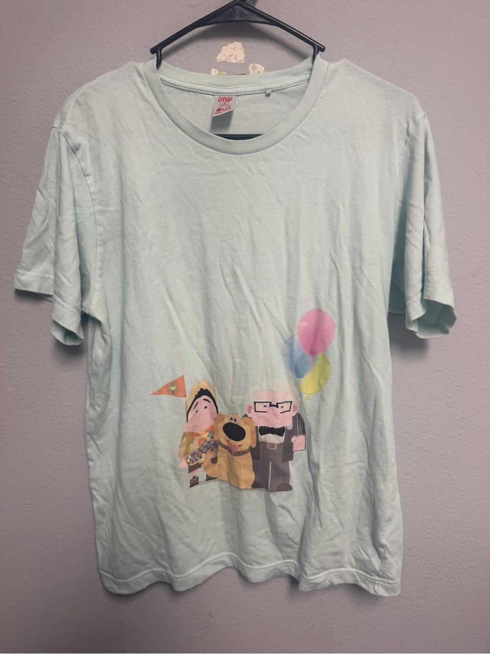 Uniqlo Light Blue 'Up' Graphic Short Sleeve Tee
